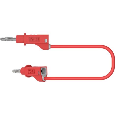 Electro PJP 2110-CD1-25R Cordon de mesure banane mâle banane mâle 25 cm rouge 1 pc(s) (1/3)