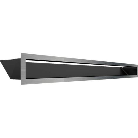 KRATKI griglia di ventilazione AIR  Griglia aria calda 9 x 100 cm  Terra  Griglia di scarico per ventilazione camino  Presa d'aria con un angolo di 45 gradi  resistente al surriscaldamento (1/3)