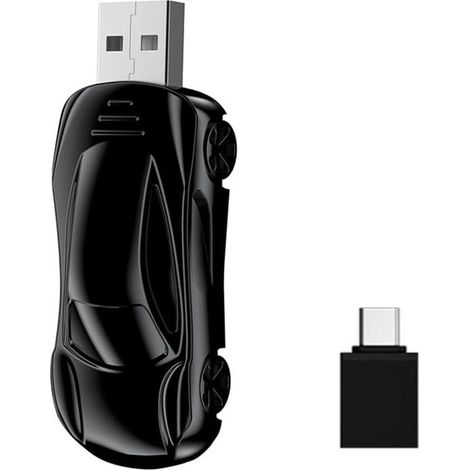 Adaptador CarPlay 2 en 1 para Android Auto y CarPlay, USB tipo C, convierte Android Auto con cable a inalámbrico (1/5)