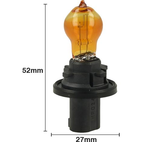 2 PZ Lampada Alogena HPC24WY 12V 24W Amber Compatibile Philips 12272NAC1 (1/2)
