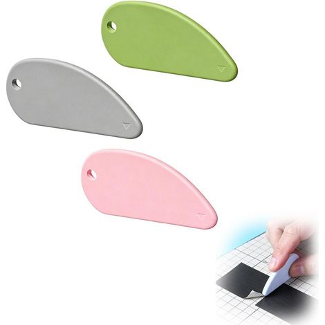 Mini Cuttermesser Keramikklinge mit Schlüsselbandöse, 3er Set Rosa, Grün, Grau