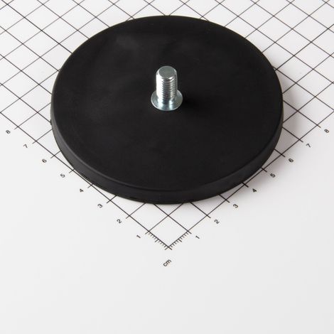 Magna-C Gummiertes Magnetsystem Ø88x8,5mm mit Gewindezapfen (1/4)