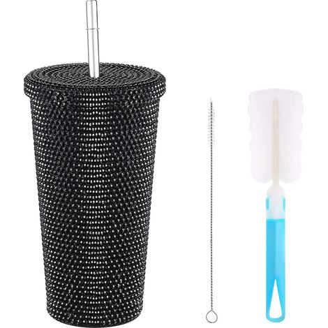 500-ml-Isolierflasche aus Edelstahl mit Strassverzierungen für Damen (1/5)