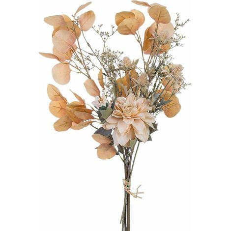 Planta ramo de daliaa decorativa artificial naranja 29x13x62h cm (1/5)