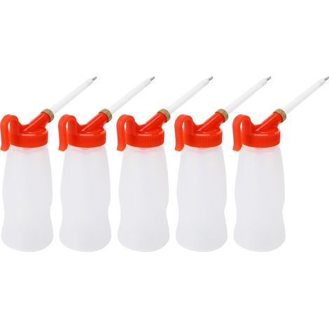 Lot de 5 embouts de distribution d'huile type pistolet, flacons de 180 ml pour machines à coudre, accessoires de lubrification. (1/5)