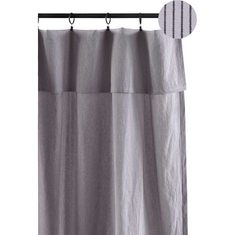 VIVARAISE - Rideau Léonie en coton bio - Poivre rose (280 x 140 cm) (1/4)