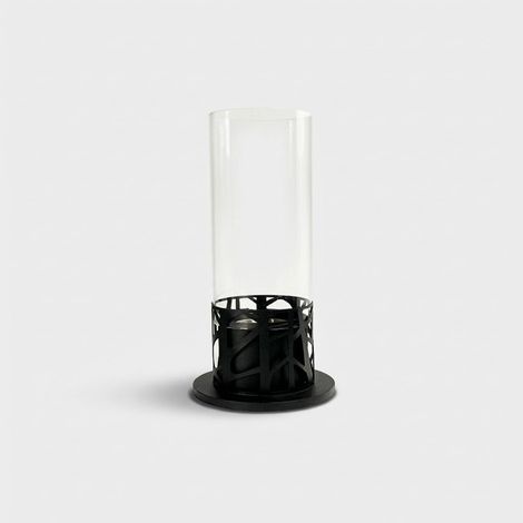 Moderner Tisch-Biokamin aus Metall und Glas Spark Design