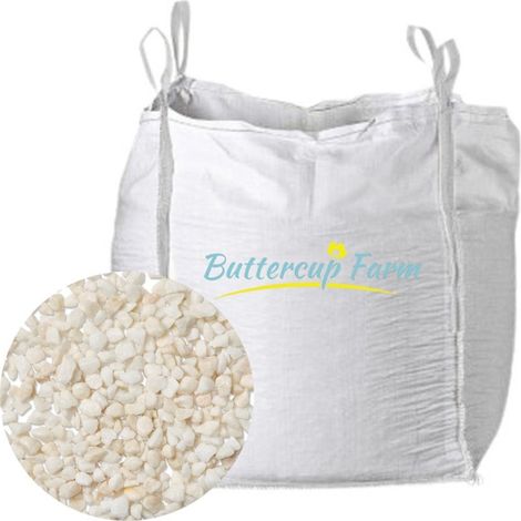8-14mm - White Spar Chippings - Premium Aggregate Bulk Bag - 850 kilos