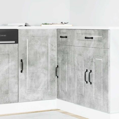vidaXL Kitchen Base Cabinet "Kalmar" Concrete Grey Engineered Wood