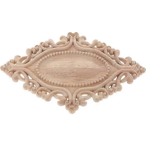 Plaque décorative d'angle en bois sculpté à motif floral-30x18cm (1/5)