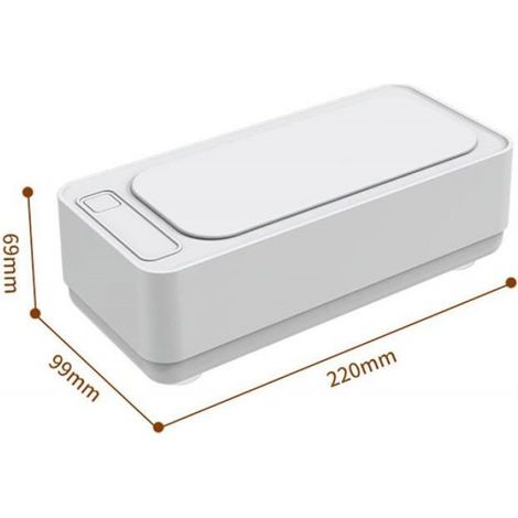 Nettoyeur à ultrasons, nettoyeur de lunettes portable à faible bruit 45KHZ ABS Nettoyeur à ultrasons pour bijoux (1/4)