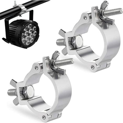 2 Pack Truss Clamp,Truss Clamp Pince de Lumière de Scène, O Clamp Clamp de Suspension ， 25 30 mm Avec capacité de charge de 100 kg Accessoires d'éclairage pour feux de scène mobiles (1/5)