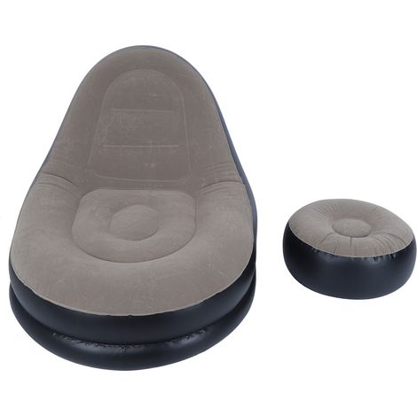 Moderne Fauteuil Gonflable Pliant Repliable avec Pouf pour Salon Balcon Jardin (1/5)