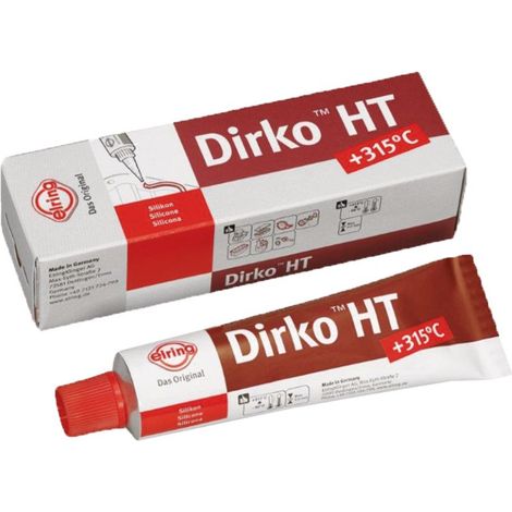 Pâte d’étanchéité monocomposant - Dirko HT - Résiste jusqu'à 315°C - Élasticité permanente - Tube 70 ml