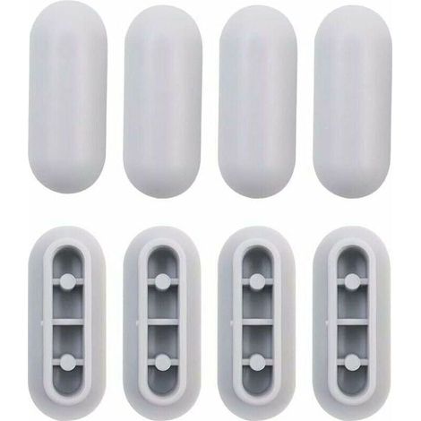 4 Pièces Tampon Universel pour Siège de Toilette Universel Chocs Kit de Tampon Abattant WC Plastique Toilette Pare-chocs Remplacement (1/4)