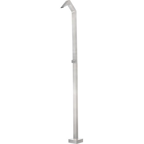 Columna de Ducha Exterior para Piscina, Jardin, SPA - 1 Via de Agua Fria - Monofluido - 218 cm de Alto con Rociador Tipo Cascada (Acero Cepillado) (1/4)