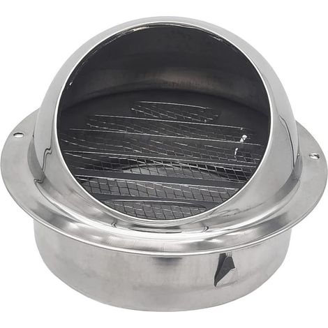 200-mm-Abluftgitter aus Edelstahl mit Insektenschutzgitter – für Lüftungssysteme, Abdeckung für Abluftkanäle in der Klimatechnik (200 mm) (1/5)