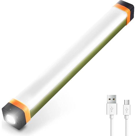 Lanterna da campeggio a LED ricaricabile tramite USB, lampada impermeabile multifunzionale, illuminazione per escursionismo e pesca
