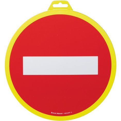 Panneau de signalisation sens interdit Novap - Diamètre 30 cm (1/3)