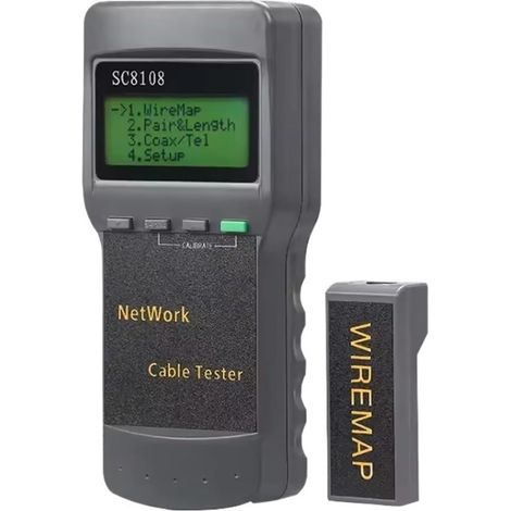 Testeur de réseau Portable LCD SC8108, testeur de câble téléphonique LAN et multimètre avec écran LCD RJ45 (1/5)