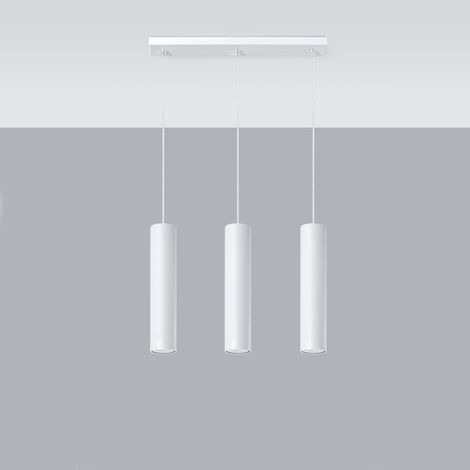 Lampada a sospensione Lagos 3 GU10 Sollux SL.0325 bianca. (1/5)