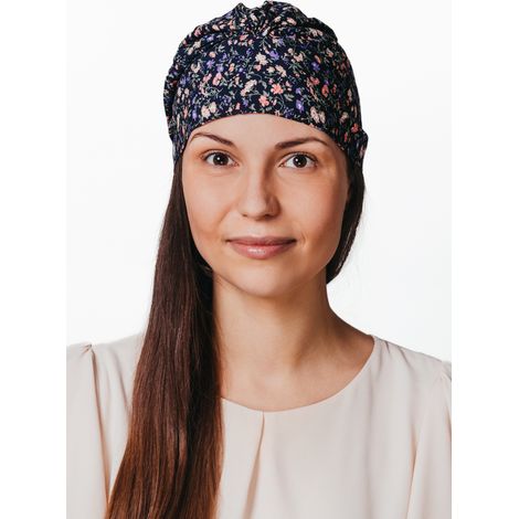 Turbante femenino Tess 446: un elegante accesorio de verano y un apoyo después de la quimioterapia. (1/5)