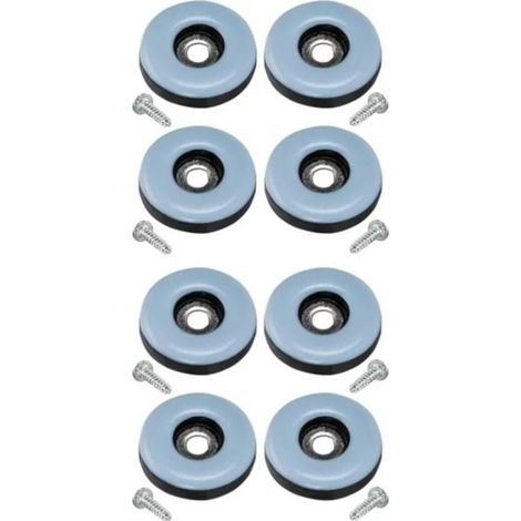 Set di 8 feltrini in Teflon per mobili, 22 mm – Protezione in PTFE per pavimenti duri – Riduce l'attrito per i mobili – Facile installazione (1/3)