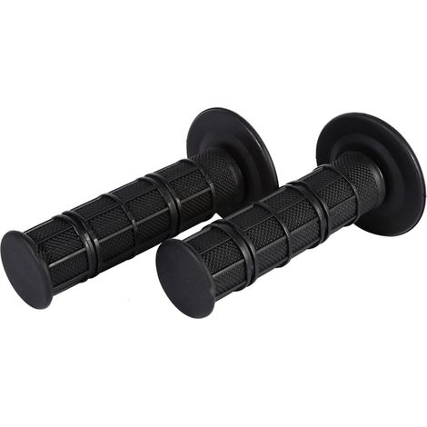 Poignées souples en silicone 22mm 7/8" antidérapantes pour guidon de moto cross pit bike noir (1/5)