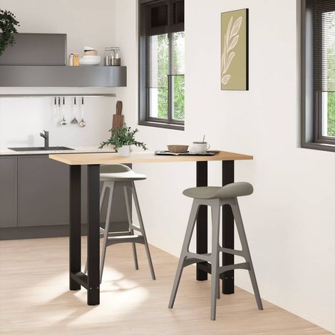 Pied de meuble,Pieds de table de bar Noir 2 pièces 60 x (100-101) cm Acier CFW12393 (1/5)