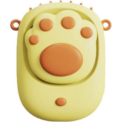 Ventilateur USB portable mains libres en forme de griffe de chat (jaune) (1/5)