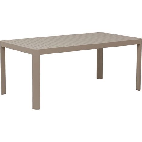 Table de jardin rectangulaire en aluminium taupe Kaïa (1/5)