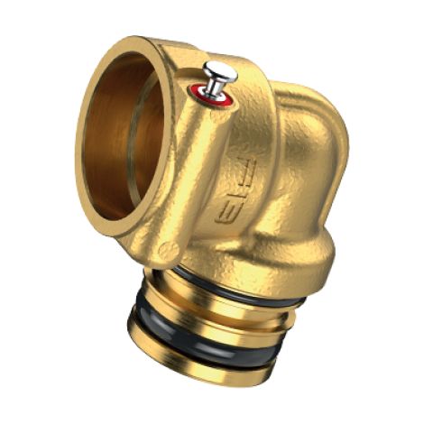 Adattatore a gomito 90 gradi f13 femmina maschio raccordo rapido per impianti idrici teco fastec rf12210100 (1/2)