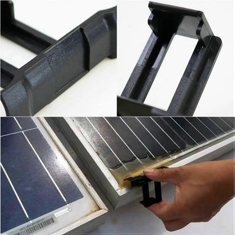 90 clips de drainage pour panneaux photovoltaïques solaires, 33 mm, noirs. (1/4)