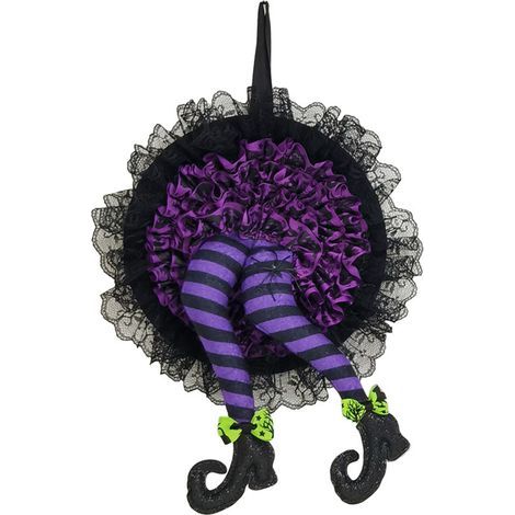 Halloween-Girlande mit Hexenbeinen, Türdekoration, Ornament, Party, Halloween-Kostüm (1/5)