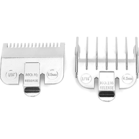 Peignes pour Sabot Tondeuse Cheveux 1,5 mm 4,5 mm, Universel Peigne de Fixation Professionnels Peignes de Guidage Accessoires de Tondeuse de Rechange (1/5)