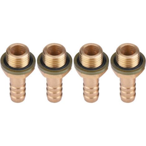 4 adaptadores de tornillo hueco M8 para sistema de refrigeración de aceite de motocicleta, M121.25 mm -Crezuo