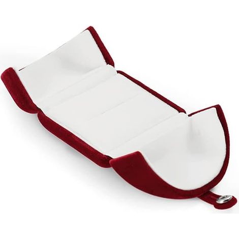 Boîte à bijoux en velours rouge, boîte à bague de fiançailles rouge compatible, coffret cadeau de bijoux pour Noël, Thanksgiving (1/5)