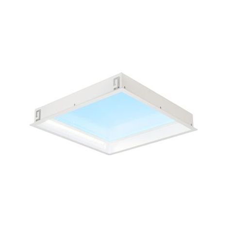 Mantra Plafón cielo azul LED empotrable BLUE SKY 60x60, 60W 4500K 4000Lm, simula claraboya, blanco (1/5)