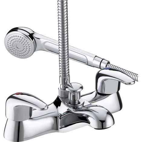 Bristan VA CN BSM C Value Contemporary Bath Shower Mixer Tap Chrome + Head + Hose