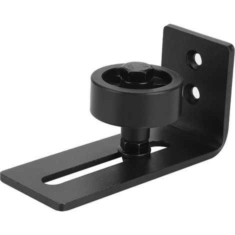 Quincaillerie pour porte de grange coulissante en acier au carbone noir, rail de guidage mural inférieur pour plancher. (1/5)