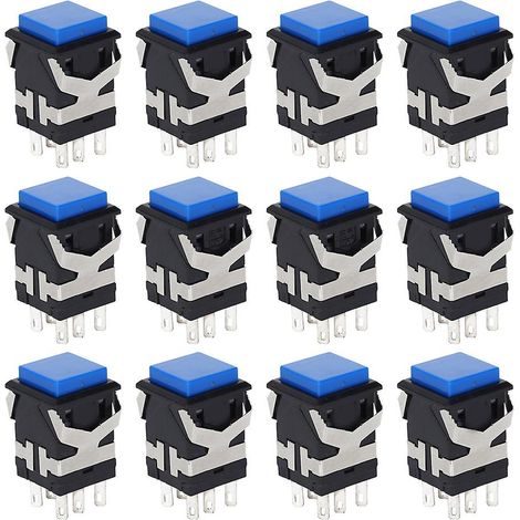 50 boutons-poussoirs de réinitialisation à 6 broches, précision et stabilité garanties, bleus, 5 V (1/5)