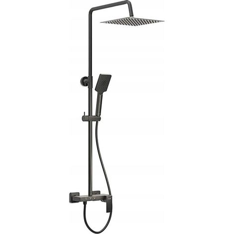 Valvex Ars kit doccia completo a parete in nero opaco