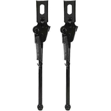 Lot de 2 béquilles latérales réglables en acier au carbone noir, compatibles avec les vélos enfants de 16 pouces. WHBYV (1/4)