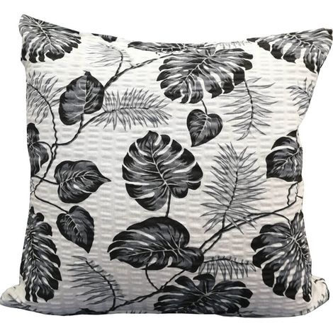Federa in corteccia 40x40 cm con motivo a foglie esotiche 2