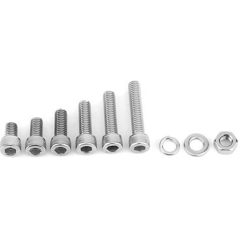 Vis Hexagonale Inox Acier Inoxydable Écrou Rondelle Accessoire (M6 x 120 pièces) (1/5)
