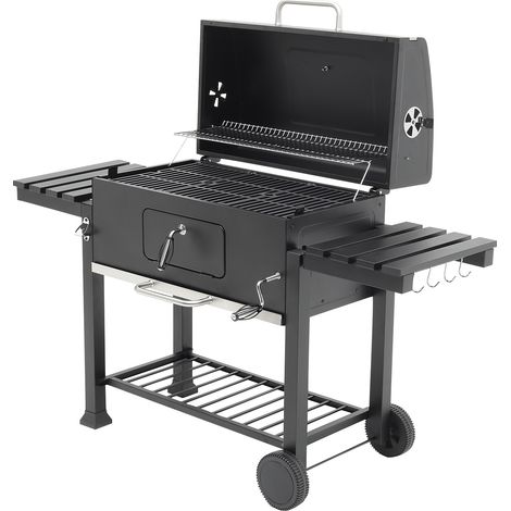 160x60x92CM Large BBQ Grills Stove Trolley Built in Thermometer