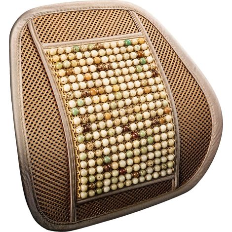 Housses de siège ventilées en perles de bois - Coussin de massage lombaire - Soulage la fatigue - Améliore le confort - Convient pour différents modèles de véhicules - Coussin de voiture (1/5)
