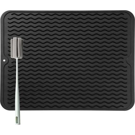 1 Tapis Égouttoir Silicone 50x40 Cm Antidérapant Sans Bpa Pour Cuisine Camping Car (1/5)