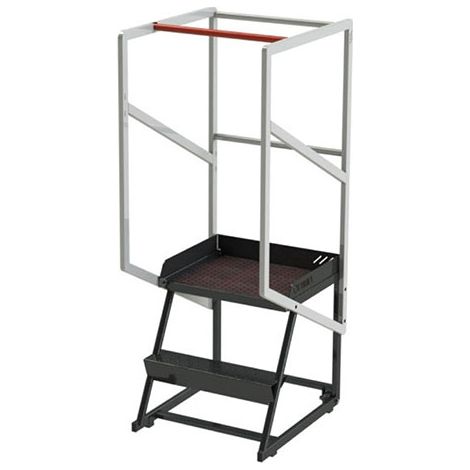 Escabeau 2 marches pour rayonnage - Hauteur de travail max. 2.51m - 830008727