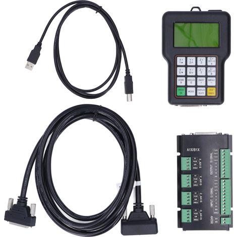 Contrôleur DSP 4 axes pour machine de gravure, écran LCD 3 pouces, télécommande à poignée avec 16 boutons, système de commande numérique CNC (1/5)